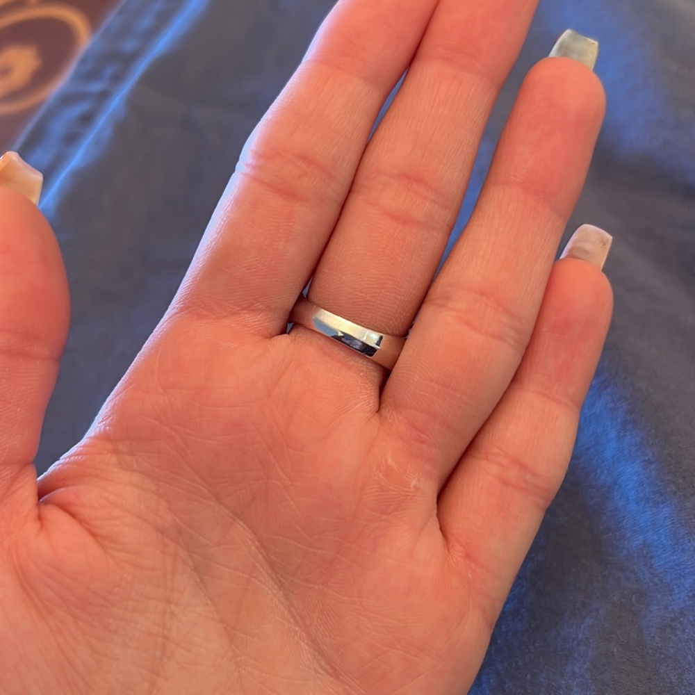 14k WHITE GOLD TAHITIAN PEARL RING WITH DIAMONDS - Picture 6 of 8